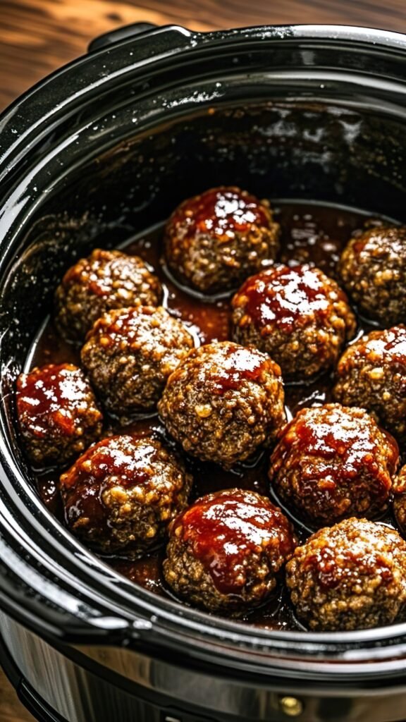 Crockpot Meatballs with Grape Jelly Sauce Recipe