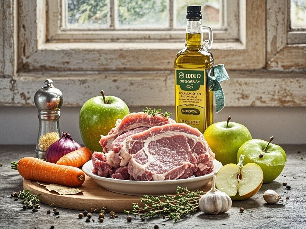 Ingredients for Mary Berry Pork and Apple Casserole