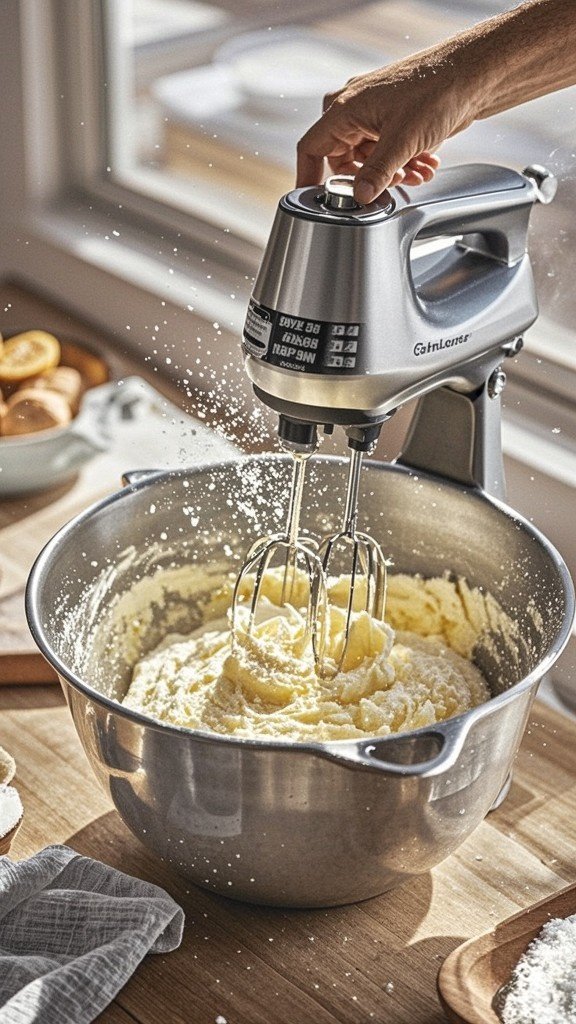 In a mixing bowl, cream together the softened butter and dark brown sugar until light and fluffy.