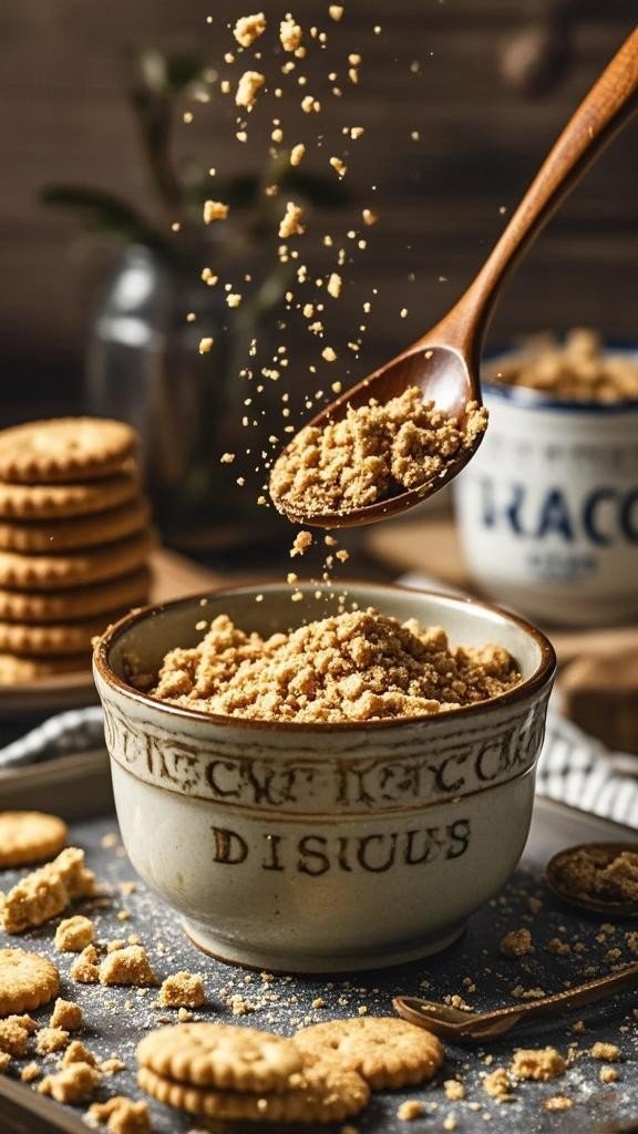 Crush digestive biscuits