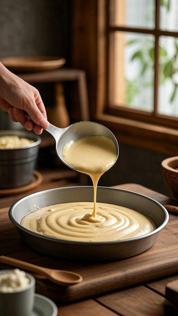 Pour Into Cake Tin