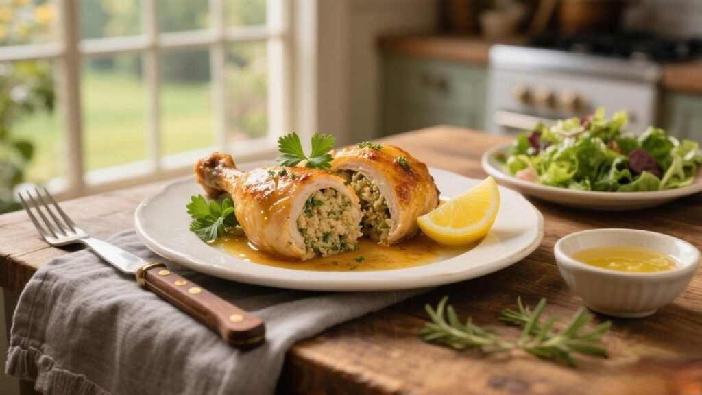 mary berry stuffed chicken thighs with lemon sauce