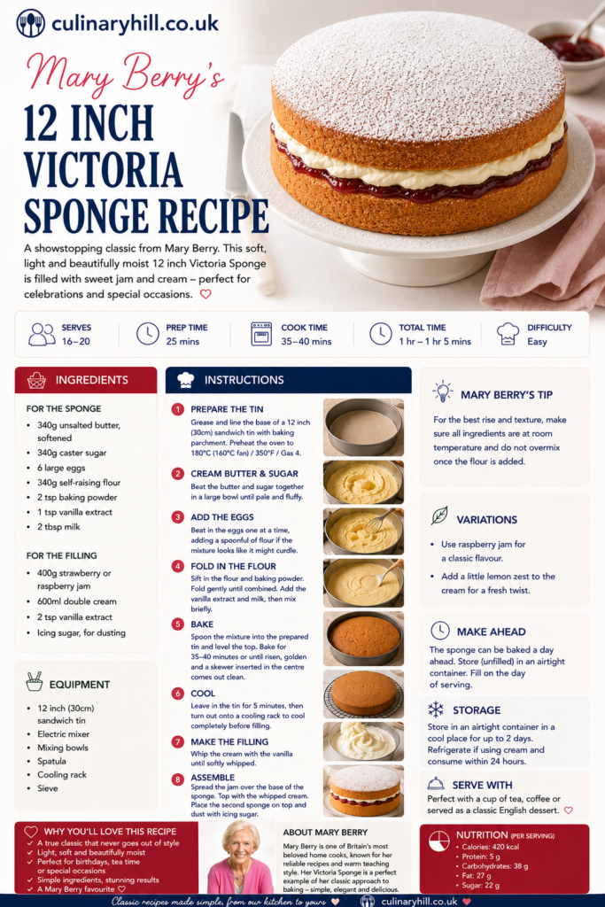 12 inch victoria sponge recipe mary berry		